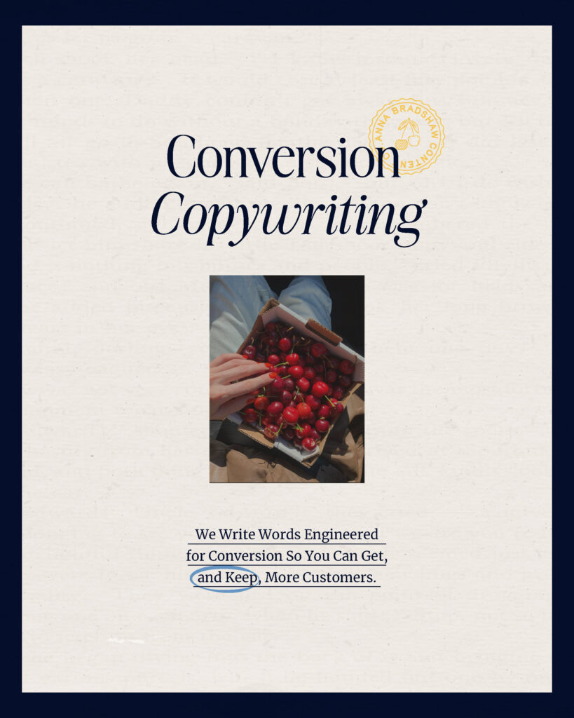 Conversion copywriting for CPG food and beverage brands